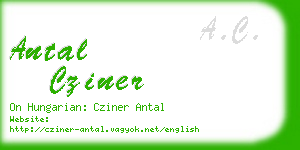 antal cziner business card